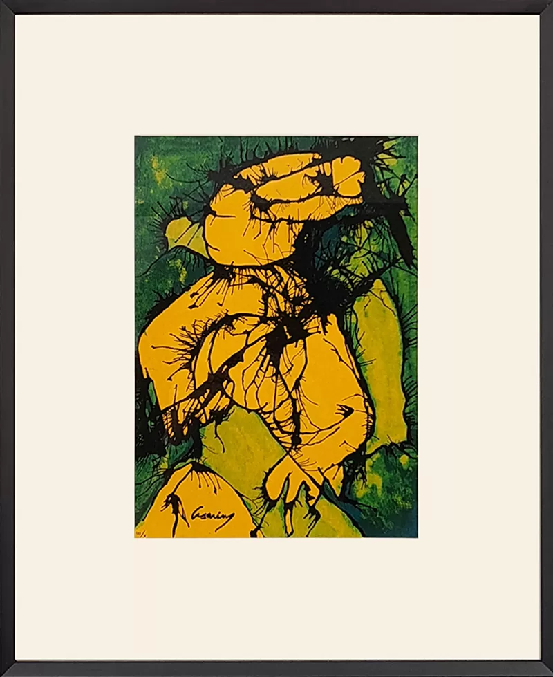 Mario Cesariny. Asaring. Serigrafia n.º III/X. Dimensão com moldura: 58 x 24 cm. Ano 2006