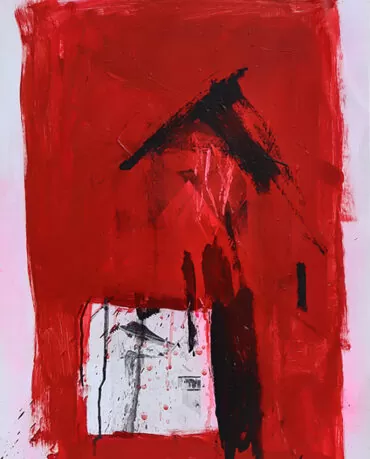 Artur Bual - sem título - Técnica mista s papel colado em tela