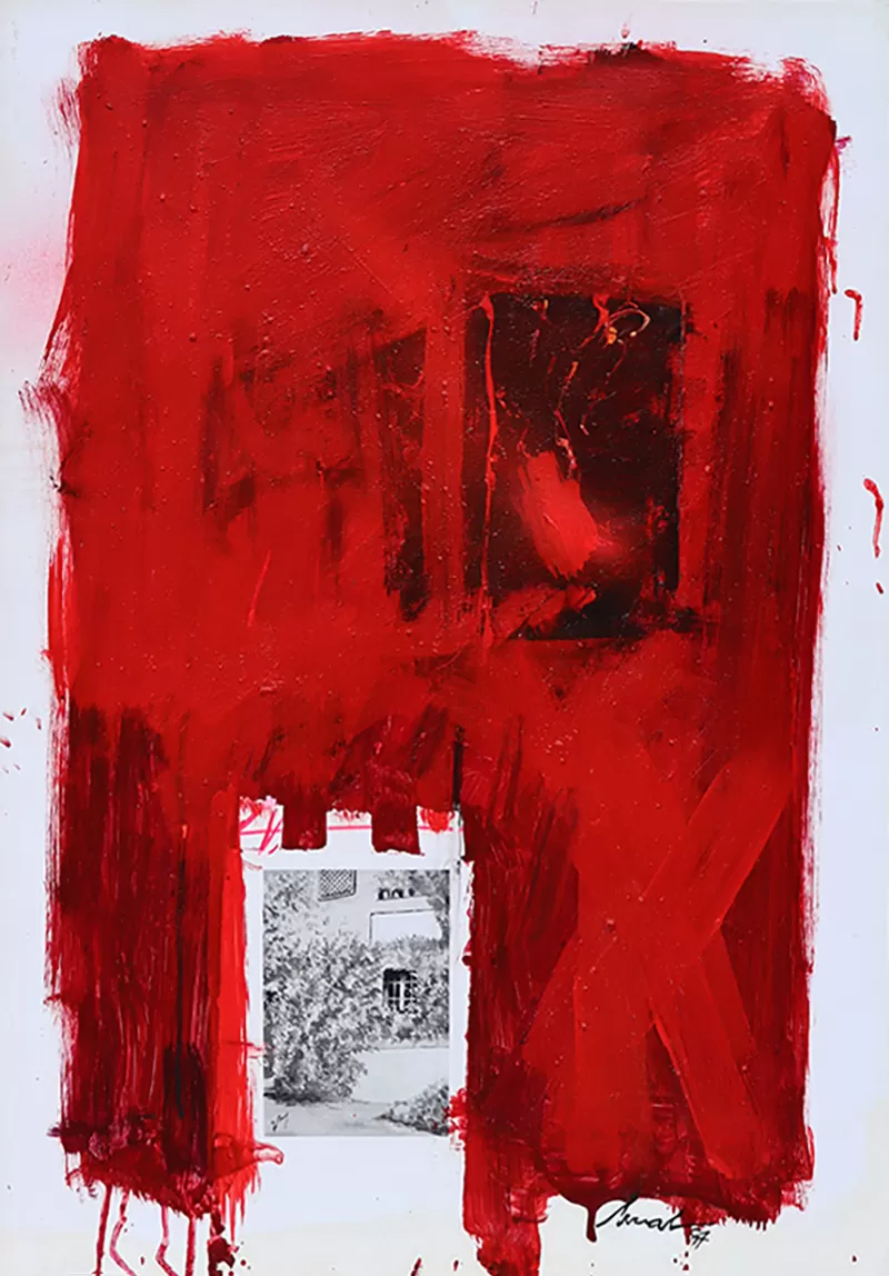 Artur Bual - sem título - técnica mista sobre papel colado em tela