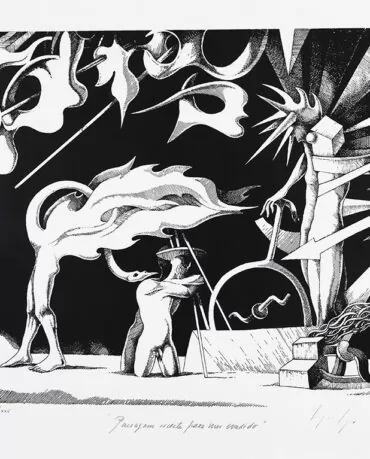 Cruzeiro Seixas - Paisagem incerta para um evadido -serigrafia sobre papel H.C. 22/25 - Dimensão: 50 x 50 cm