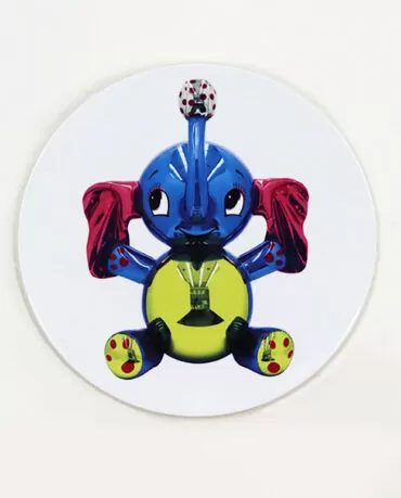 Jeff Koons-Elephant-Prato poecelana Limoges