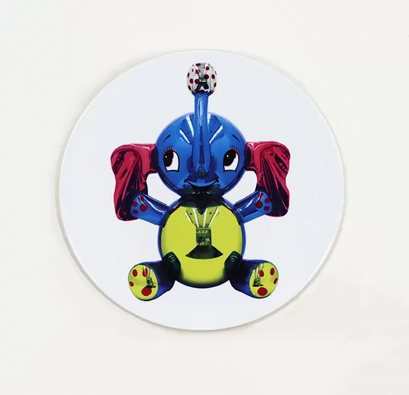 Jeff Koons-Elephant-Prato poecelana Limoges