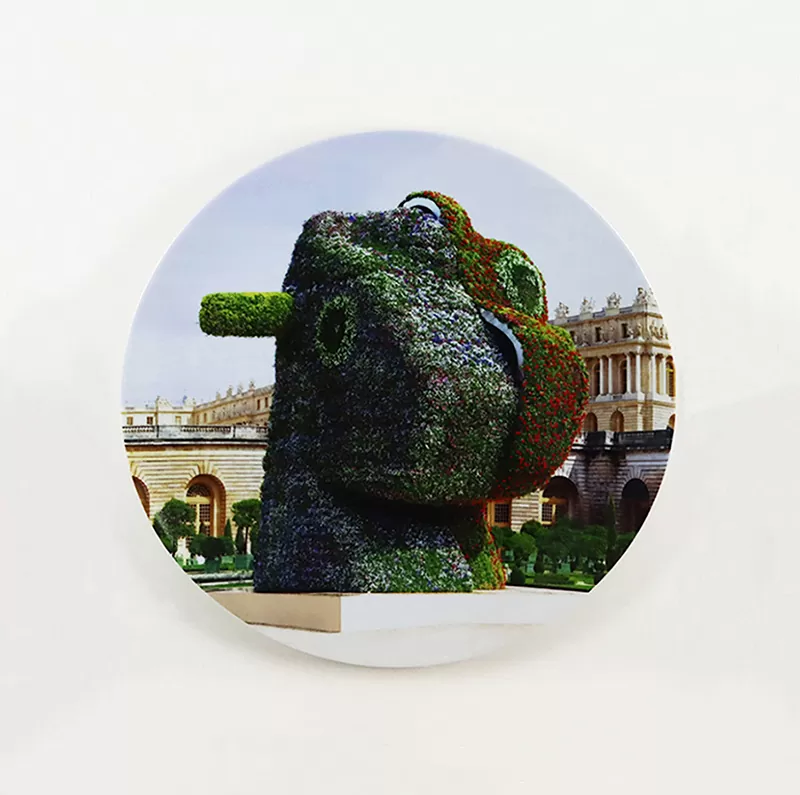 Jeff Koons-Split-Rocker-prato em porcelana