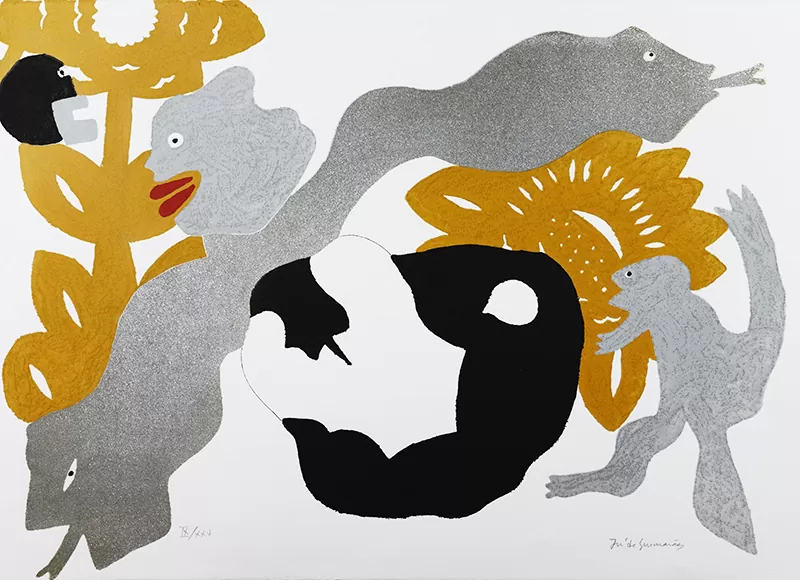 José de Guimarães-Série Hong Kong-serigrafia s papel IV-XXV-57X76 cm-Paulo Parreira