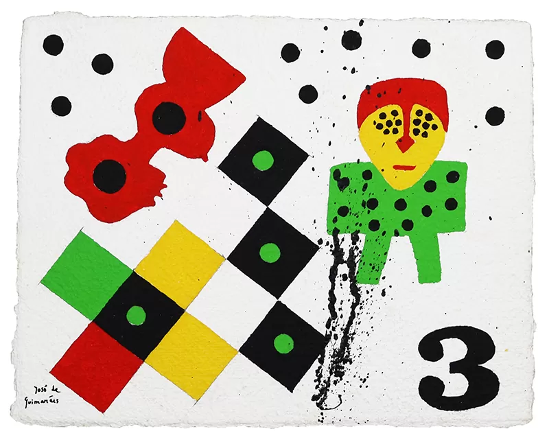 José de Guimarães. Sem título. Guache sobre papel artesanal. Dimensão: 24x31 cm