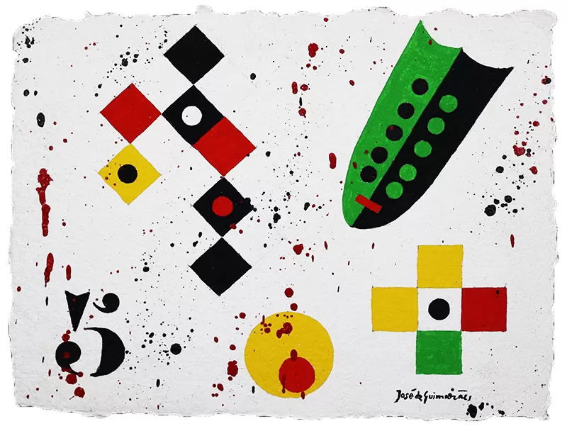 José de Guimarães. Sem título. Guache sobre papel artesanal