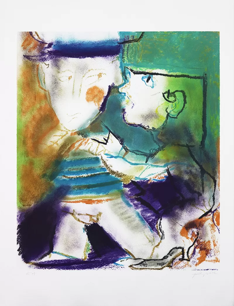 Júlio Pomar-Marujo e companhia-Litografia s papel