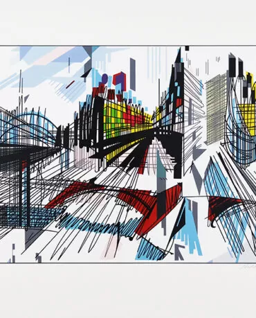 Nadir Afonso-Gare D'Austerlitz-serigrafia s papel