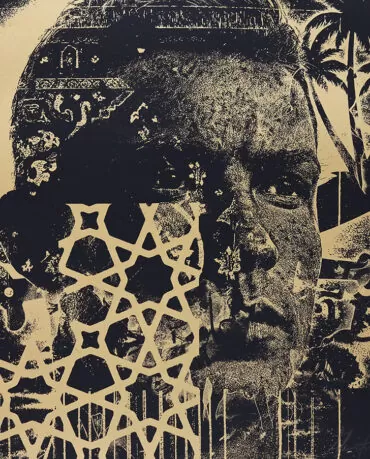 Vhils-Legacy #3-GoldenPaint screen prited on paper-8