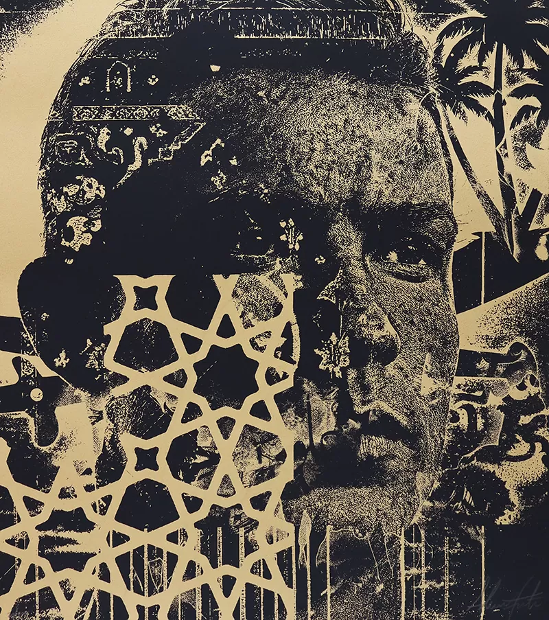 Vhils-Legacy #3-GoldenPaint screen prited on paper-8