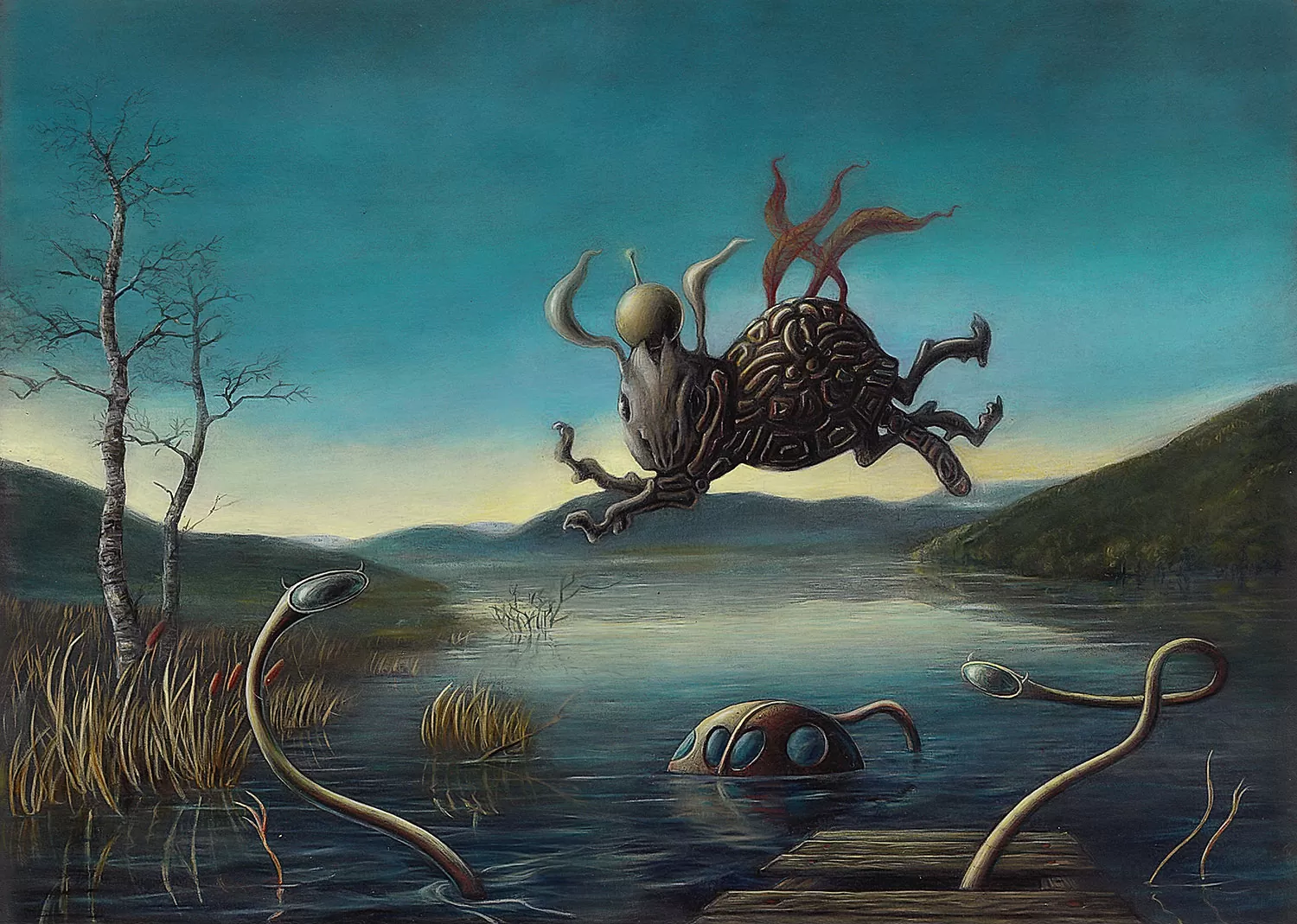 Axel-Blotevogel---Strange-Rabbits-Dream,-lápis-de-cor-e-acrílico-sobre-papel-Canson-300-g,-25-x-35-cm---1350