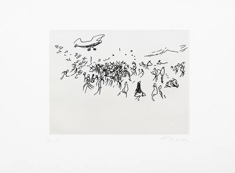 Júlio Pomar - Série Jogos de praia - Gravura Água-Forte