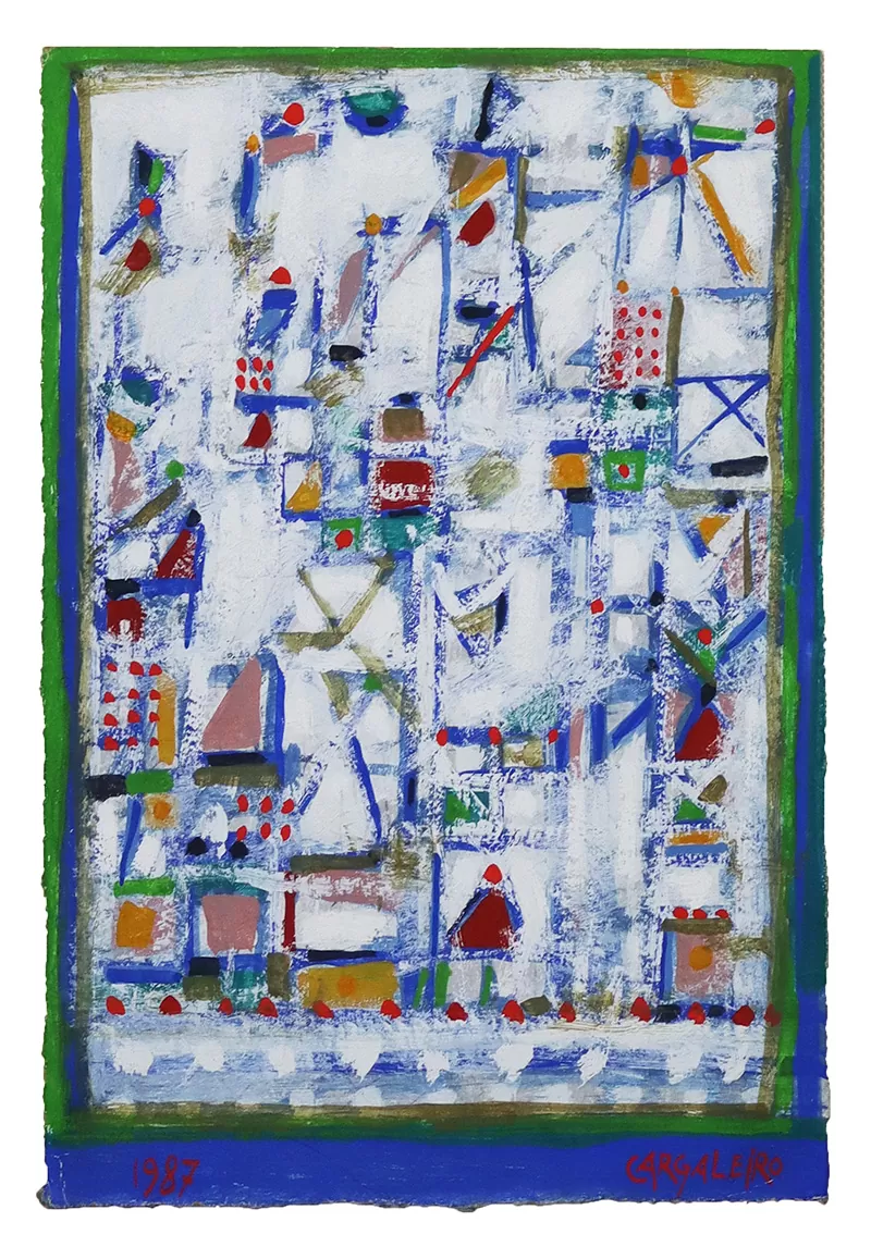 Manuel Cargaleiro - sem título - guache sobre papel
