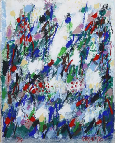 Manuel Cargaleiro - sem título - guache sobre papel