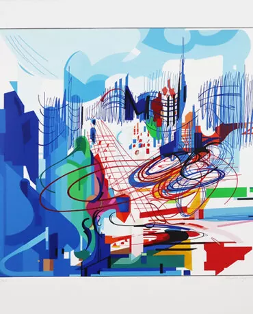 Nadir Afonso - Dusseldorf - serigrafia s papel
