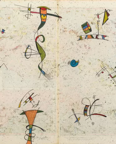 Ken Nahan - O cosmos infinito nº3 Tinta sobre páginas de atlas lixadas e montadas em cartão