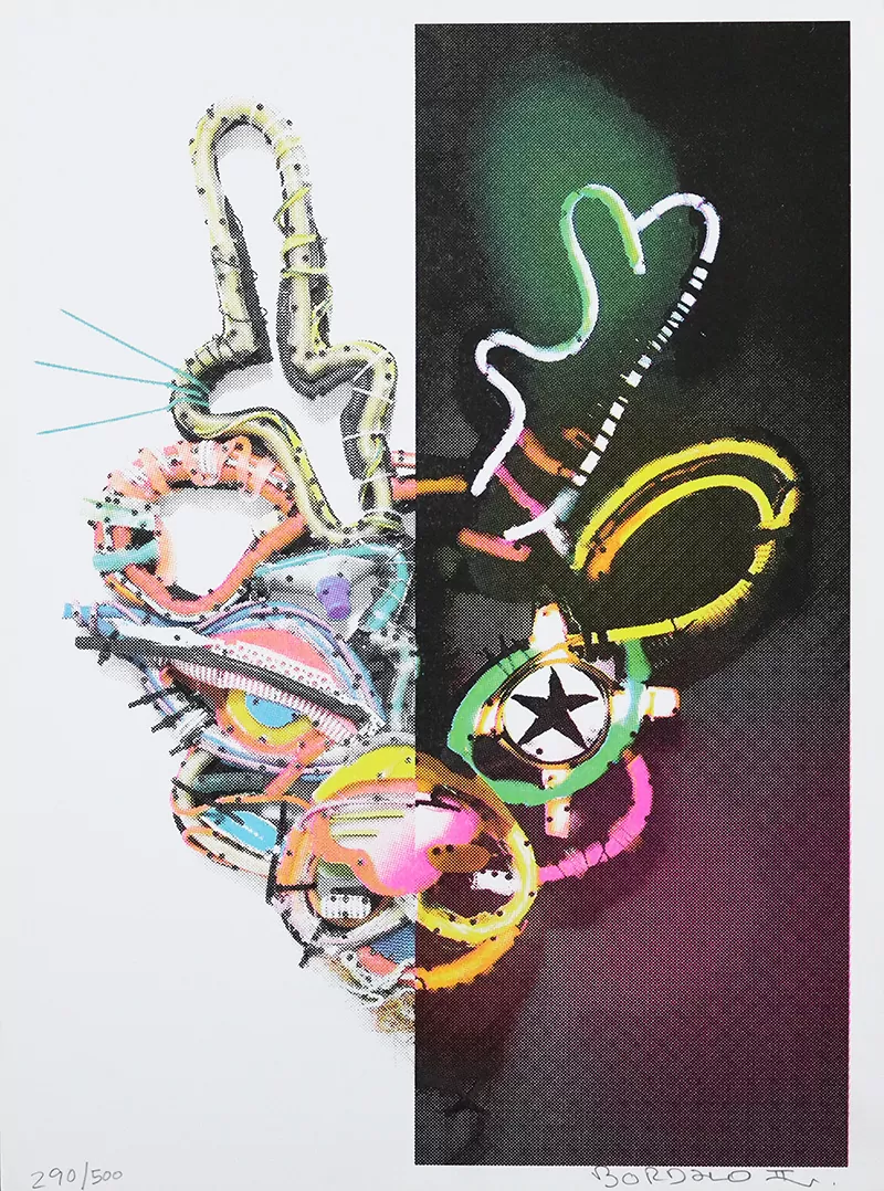 Bordalo II, Lighted Reindeer nº 290/500 -Risografia sobre papel