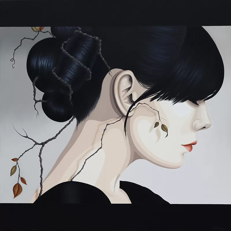 Duma- The Blooming Lady - óleo s tela - Dimensão: 80 x 80 cm-2014