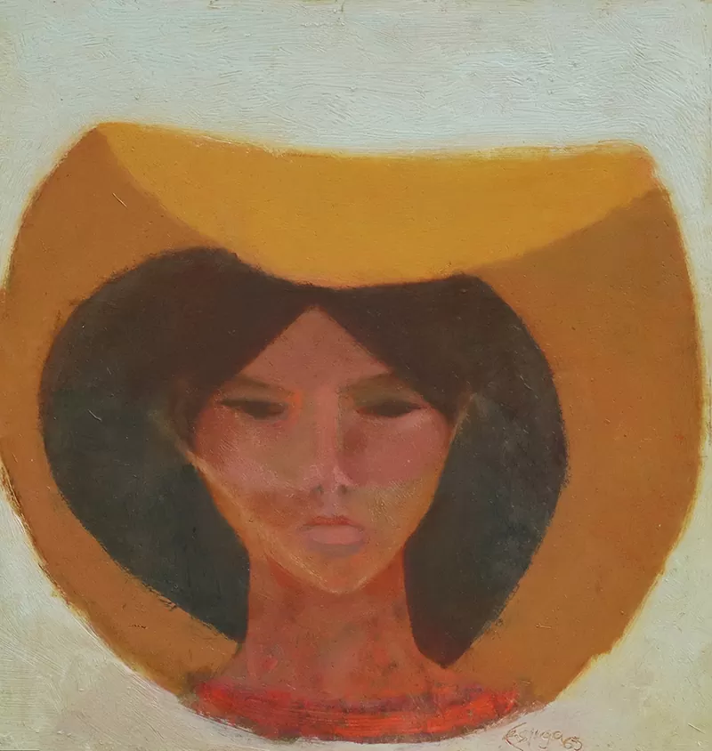 Espiga Pinto - Retrato da Maria - óleo s madeira