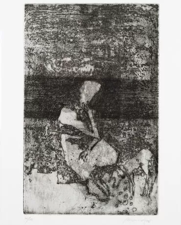 Júlio Resende-Ribeira Negra-Gravura s papel