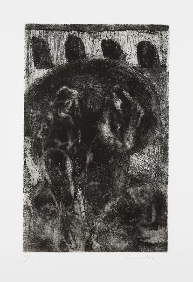 Júlio Resende-Ribeira Negra-Gravura s papel