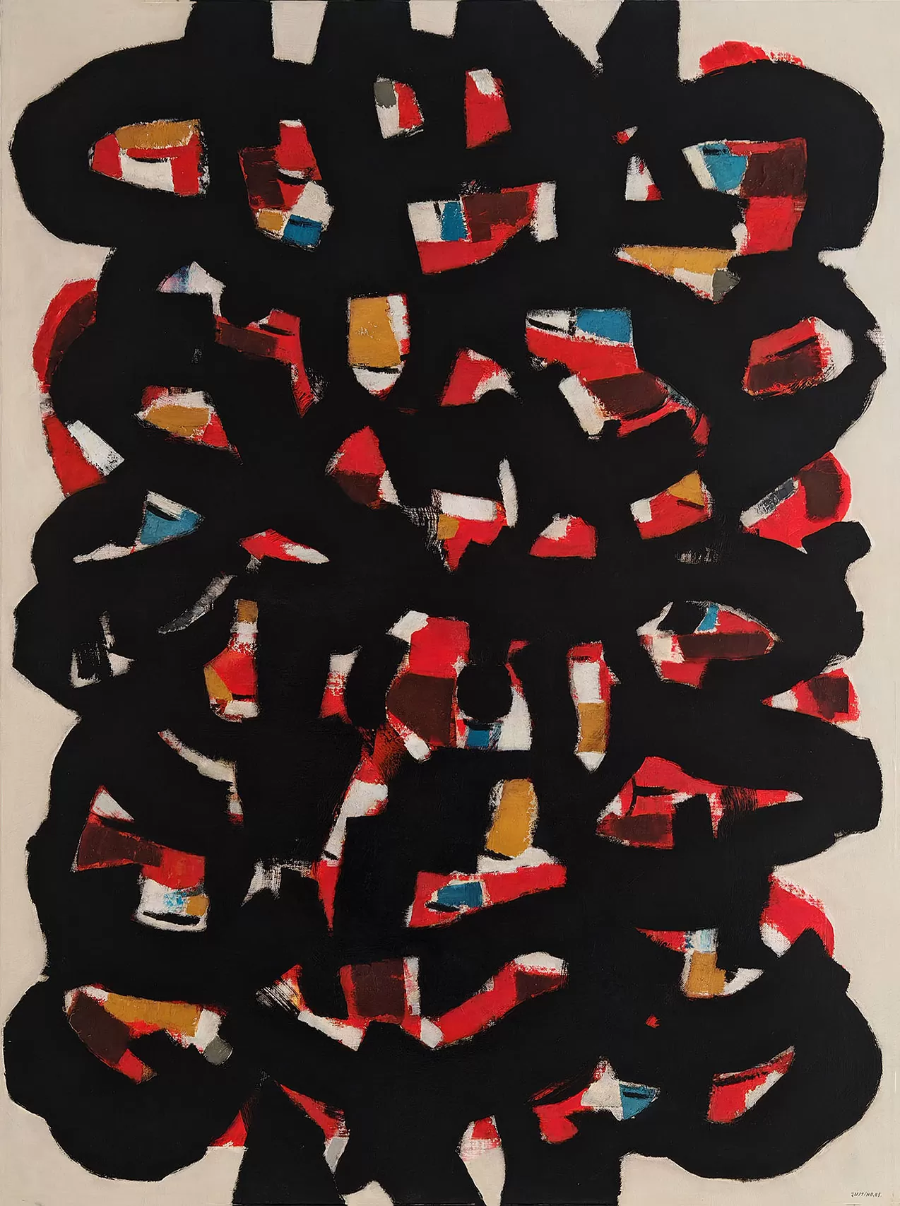 Justino Alves - Formas circulares - Dimensão: 130 x 97 cm-2005