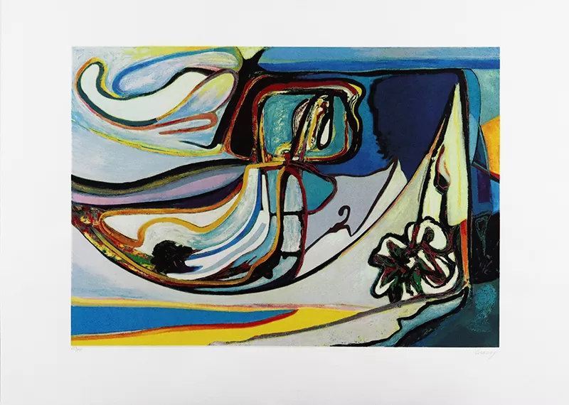 Mário Cesariny - sem título - serigrafia s papel nº 45/200