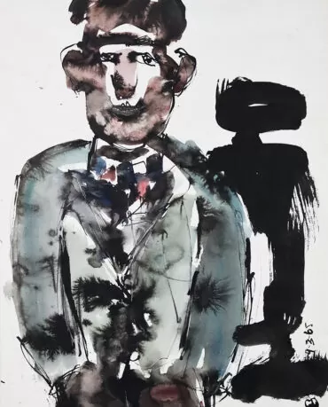 Michael Barrett - s título - técnica mista s papel -Dimensão: 59 x 42 cm-1965