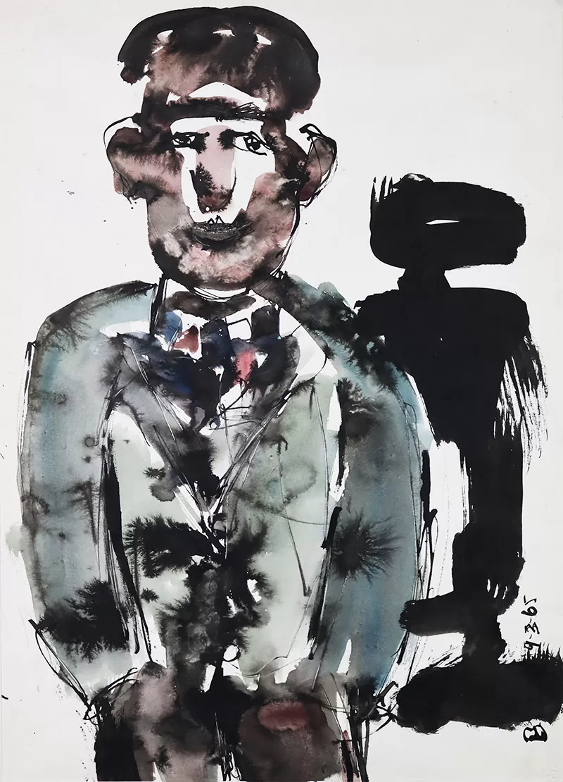 Michael Barrett - s título - técnica mista s papel -Dimensão: 59 x 42 cm-1965