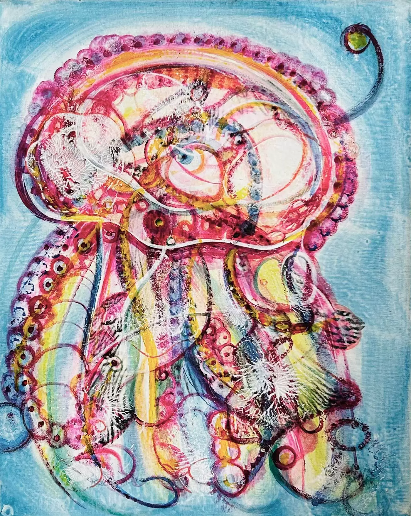 Rik Lina - medusa-eye, acrílico s-tela