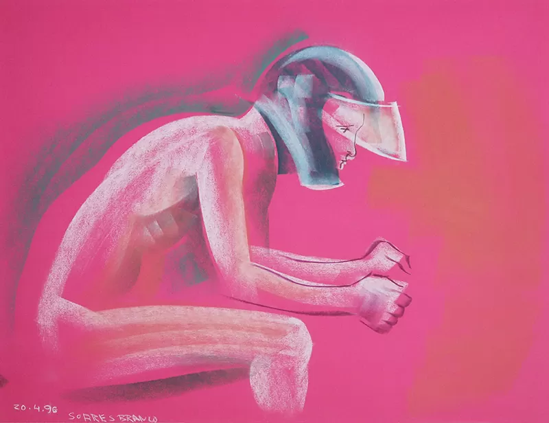 Soares Branco - s título - pastel s papel- Dimensão: 49 x 63 cm -1996