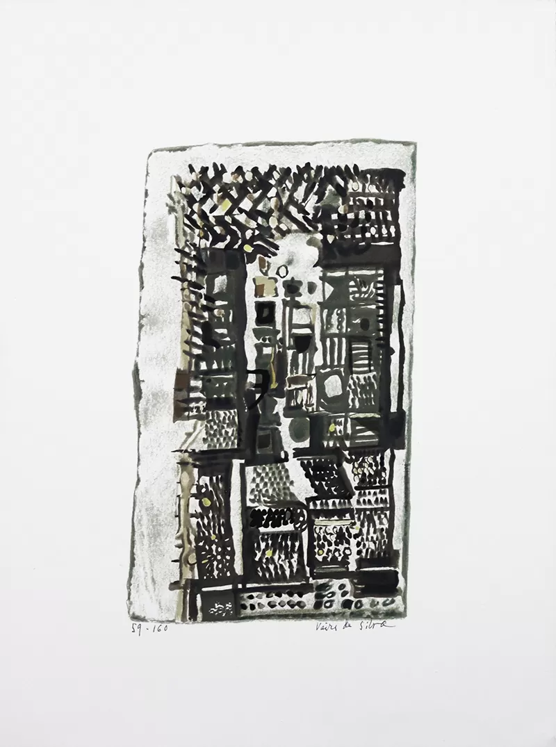 Vieira da Silva. Claustra - Serigrafia sobre papel nº 59/160