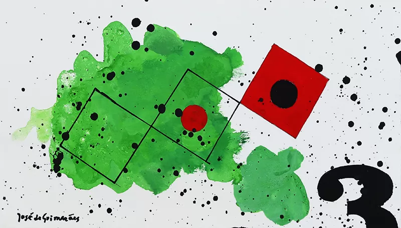 José de Guimarães - s título - Guache s papel -Dimensão: 13 x 24 cm
